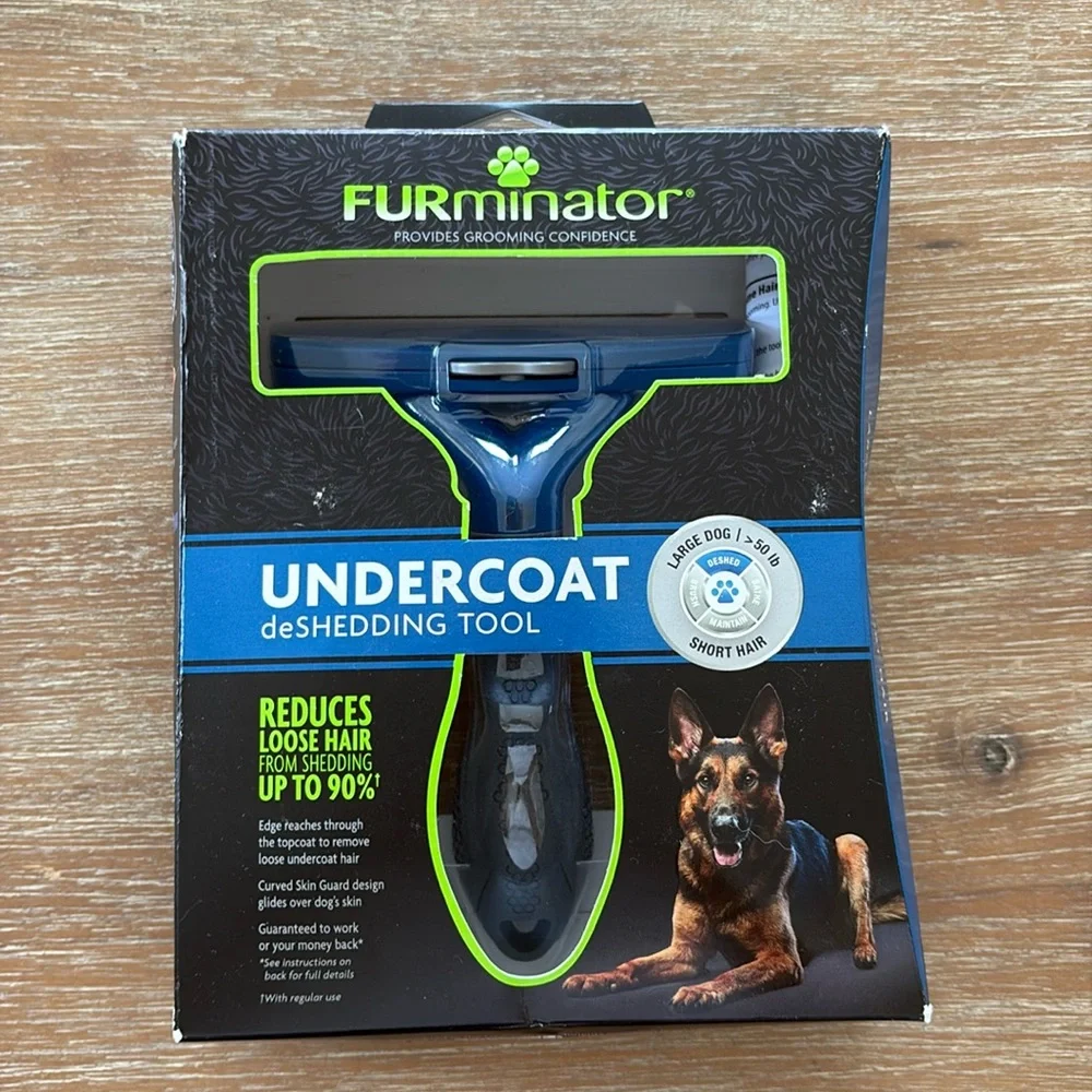 New In Box FURminator Undercoat deSHEDDING Tool For Large Dogs >50 lb